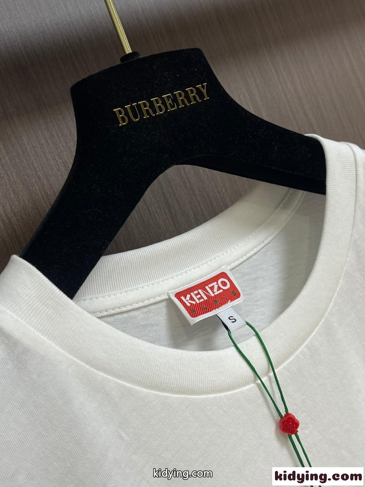 BICOLOR KENZO PARIS ロゴ入り 半袖Tシャツ ケンゾー tシャツ コピー ホワイト-3