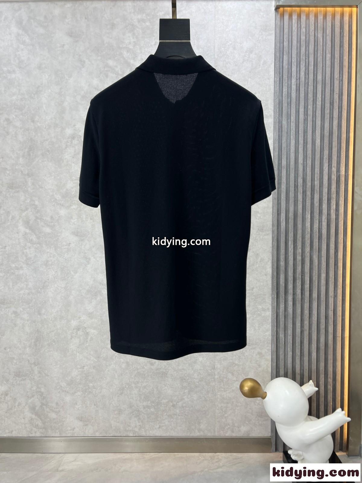 定番 シンプル サルヴァトーレ・フェラガモ Tシャツ コピー 半袖 ポロシャツ ブラック-1