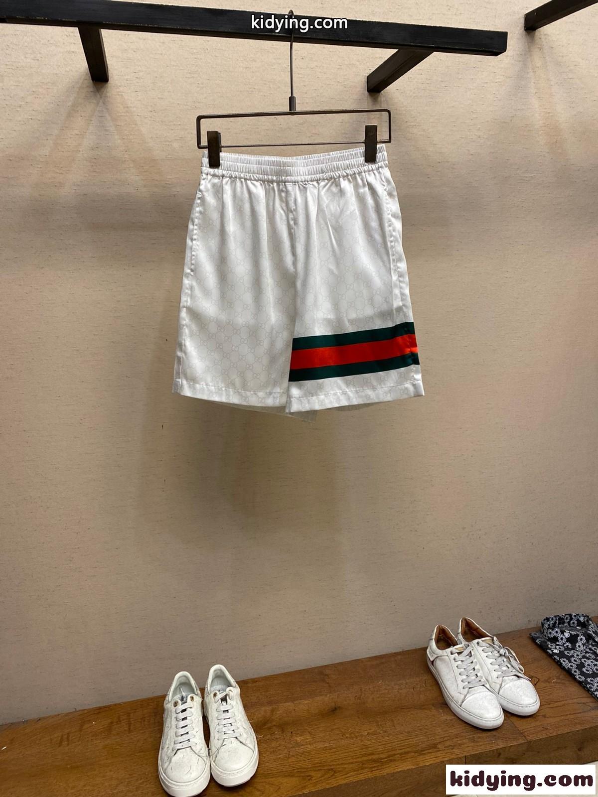 GG 薄手ストレッチ グッチ パンツ コピー メンズ ショートパンツ ホワイト-0