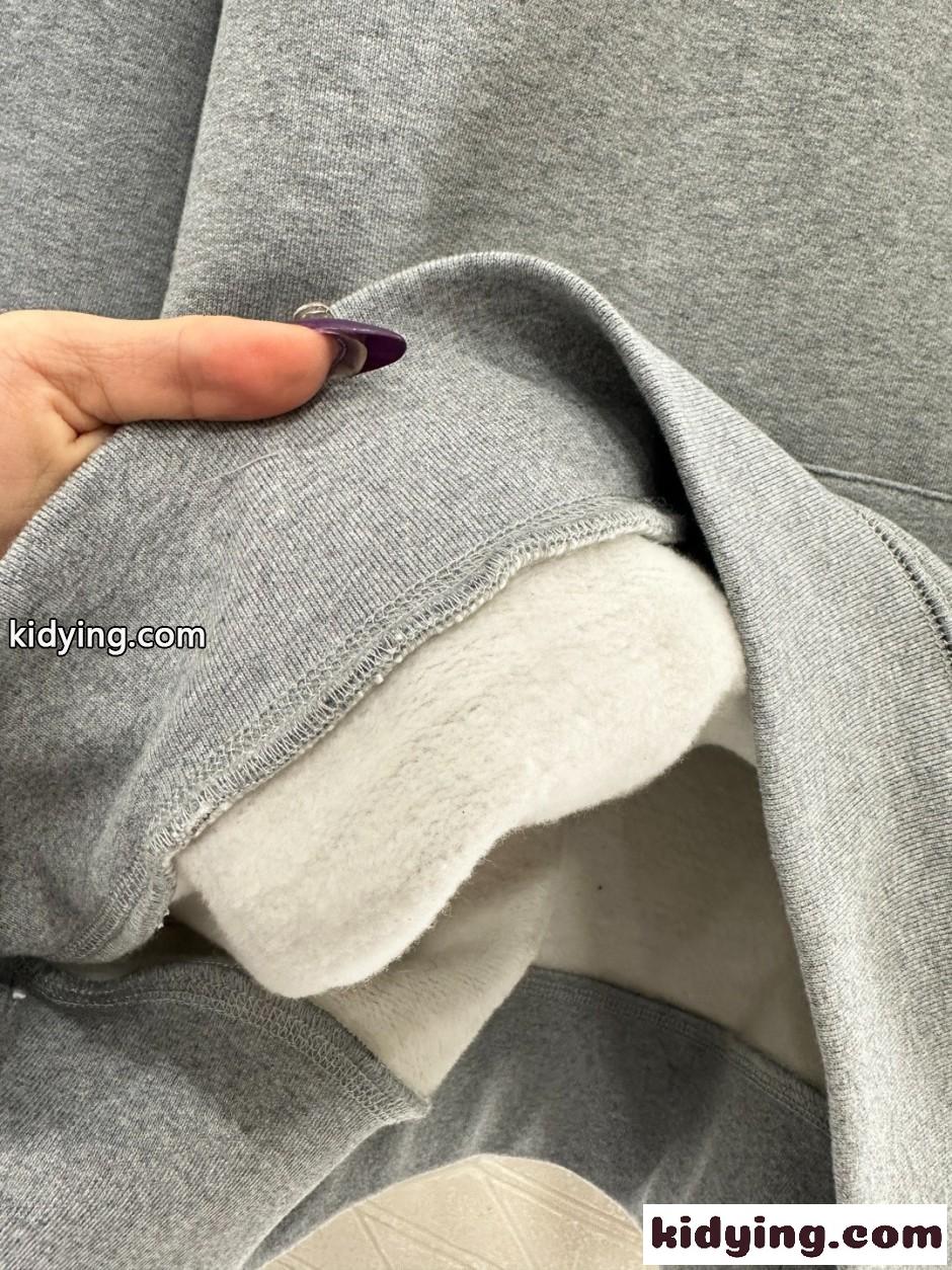コットン ハーフジップ スウェットシャツ クロムハーツ Tシャツ 偽物 裏起毛 グレー-4