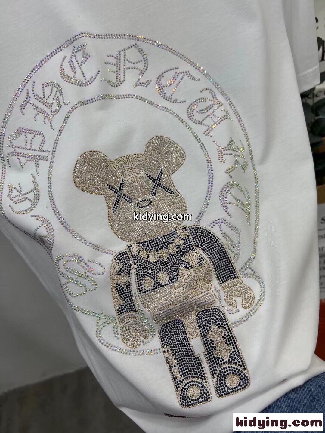 カジュアル ゆったり 快適 クロムハーツ 半袖Tシャツ コピー クルーネック 春夏 3色あり トップス-4