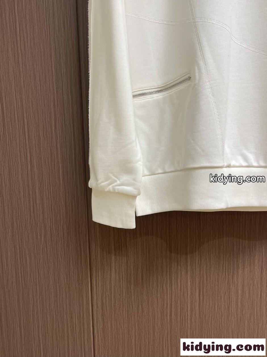 ロゴ入り クルーネック スウェットシャツ ジバンシィ Tシャツ 偽物 ホワイト-4