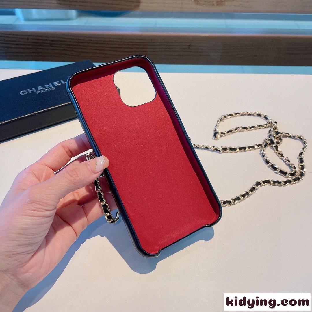 オシャレ 斜め掛け レディース チェーン ショルダー シャネル アイフォンケース コピー スマホケース おしゃれ レザー-2