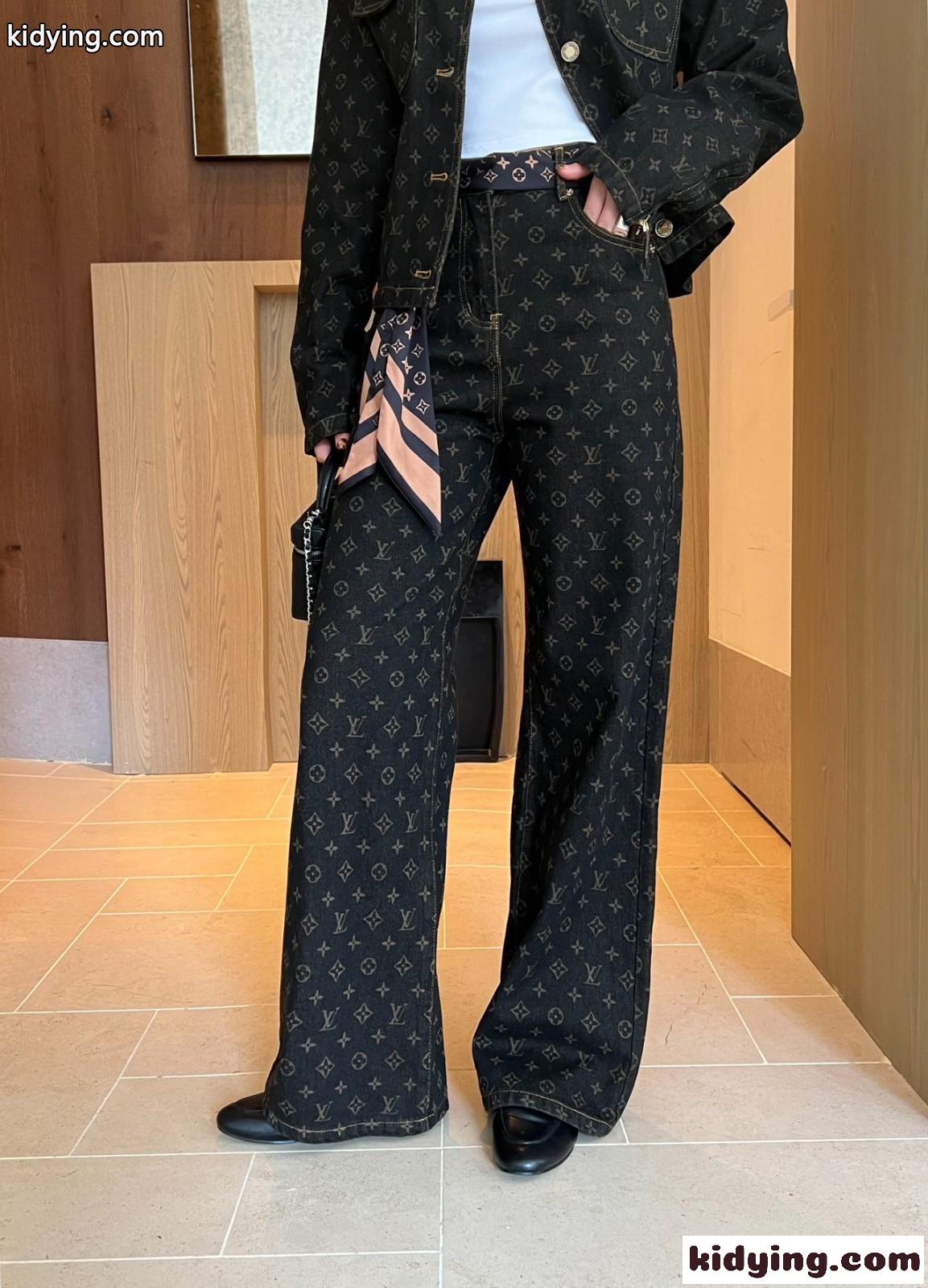 お洒落 モノグラム デニムパンツ ルイ・ヴィトン ジーンズ コピー 上品-5