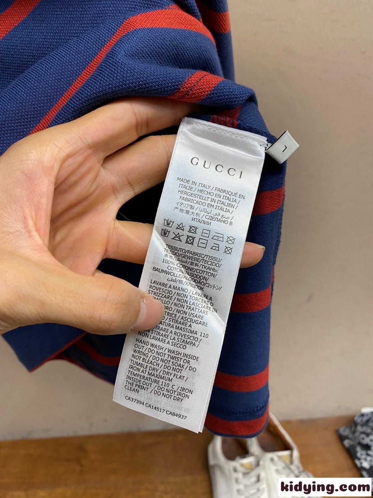 上品 カジュアル コットン ポロシャツ グッチ 半袖Tシャツ コピー ブルー-4