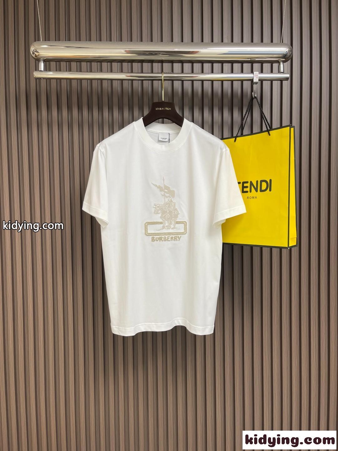 洗練された カジュアル コットン 半袖Tシャツ バーバリー Tシャツ コピー クルーネック-2
