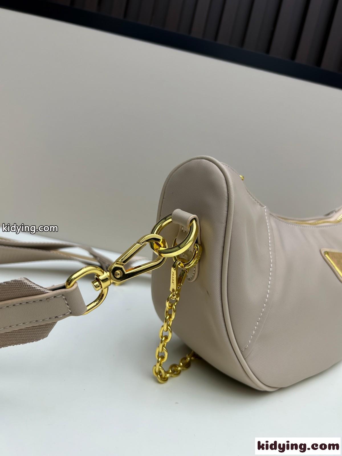 プラダ ドゥミ・リュンヌ Re-Nylon ショルダーバッグ コピー ベージュ-3
