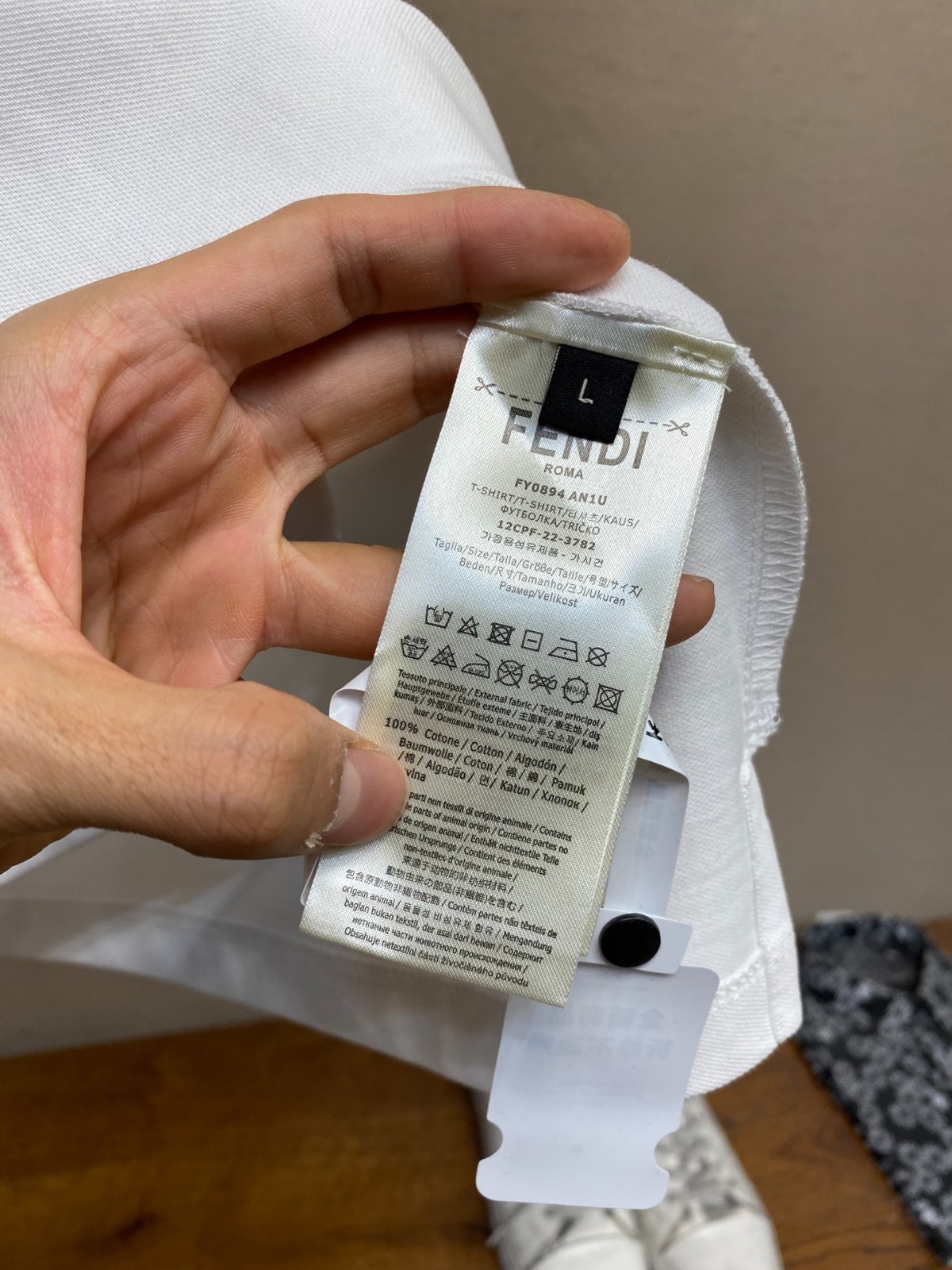 シンプル コットンピケ 半袖ポロシャツ フェンディ Tシャツ コピー ホワイト-4