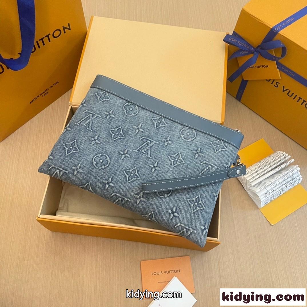 LOUIS VUITTON モノグラムデニム ポシェット・トゥ・ゴー M82313 コピー クラッチバッグ-1