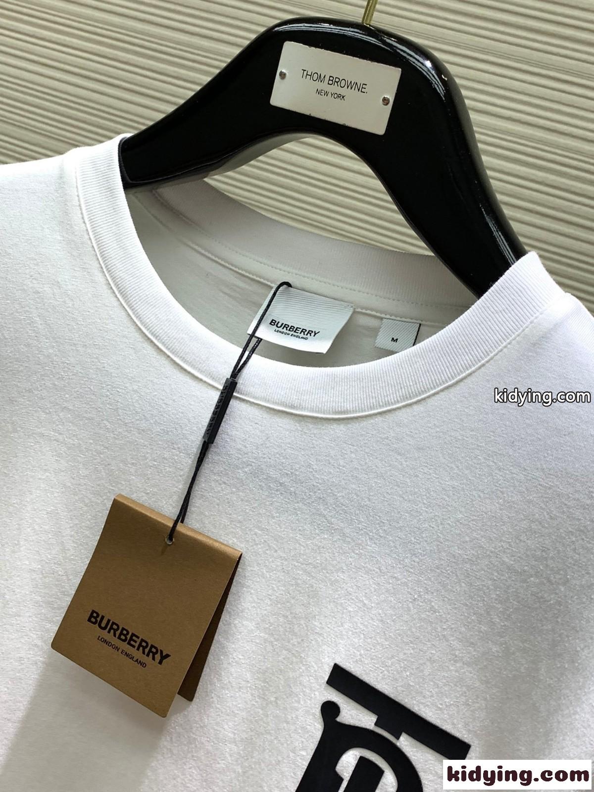 定番 カジュアル ロゴ 長袖Tシャツ バーバリー Tシャツ コピー ホワイト-0
