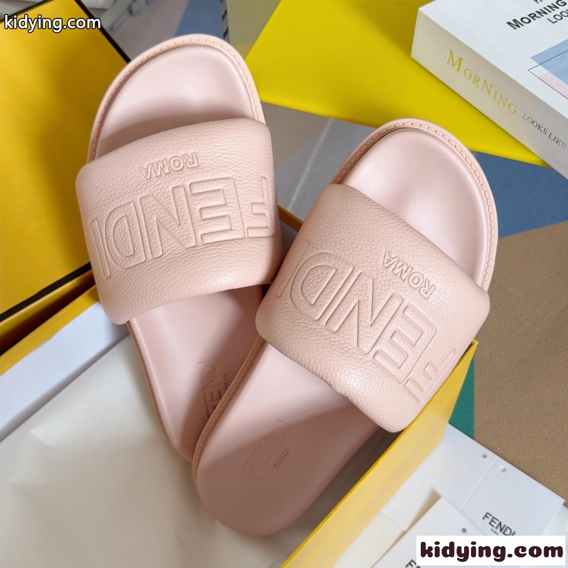 春夏 定番 FENDI ROMA スライド フェンディ サンダル スーパーコピー ピンク-4