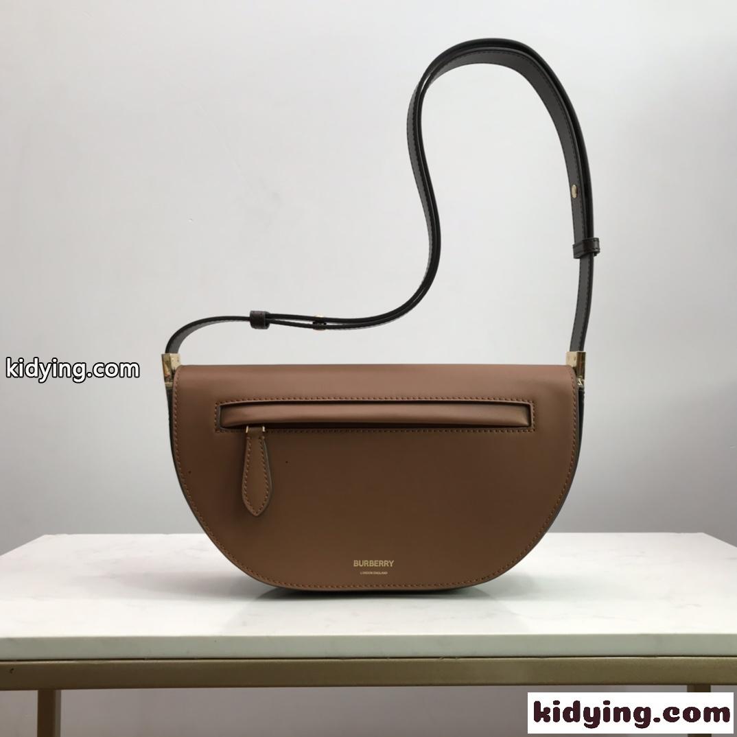 ツートンレザー スモール オリンピアバッグ バーバリー バッグ コピー 上品 ショルダーバッグ-0