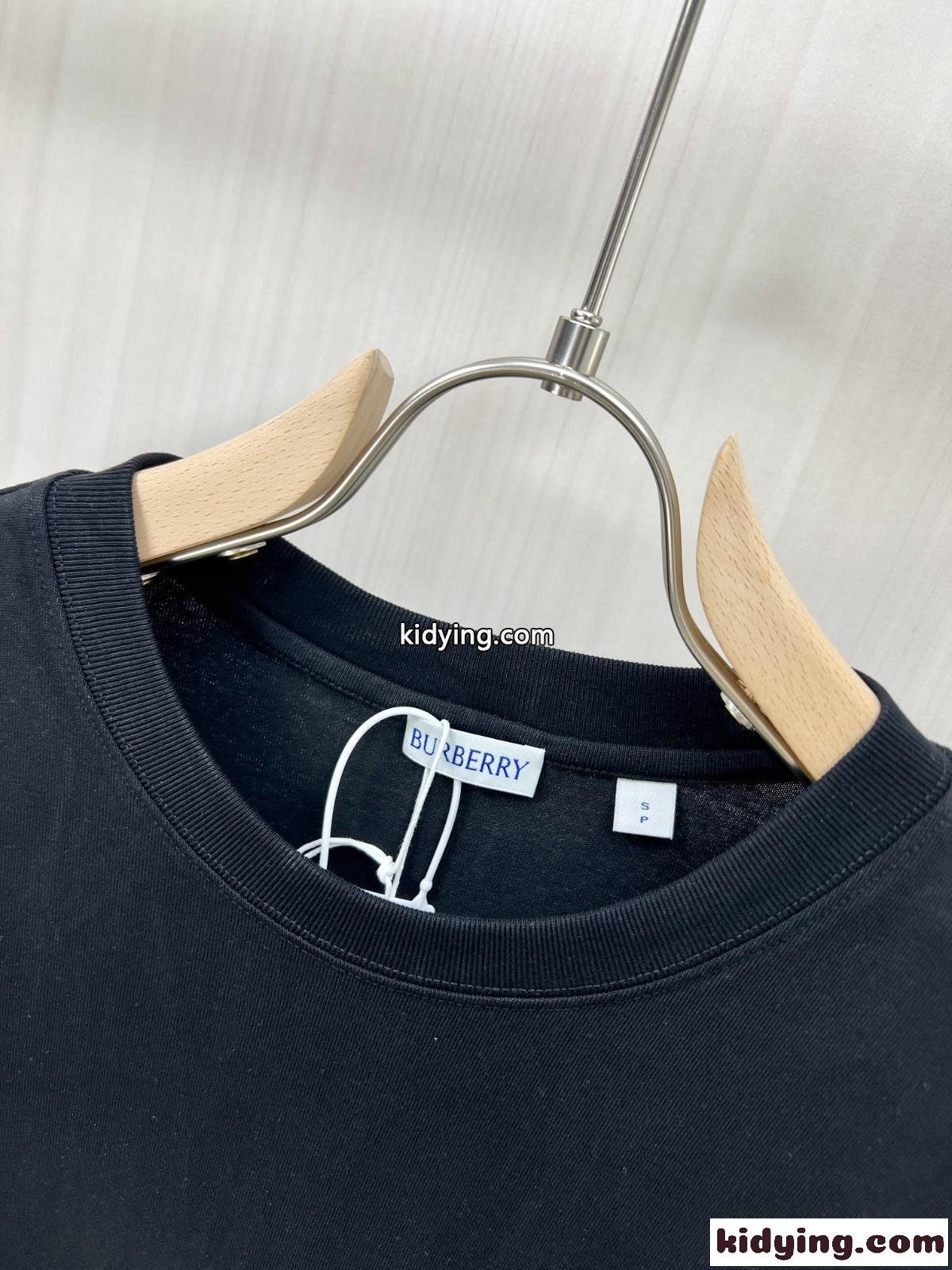 EKD ストライプ コットンTシャツ バーバリー Tシャツ  コピー ブラック-2