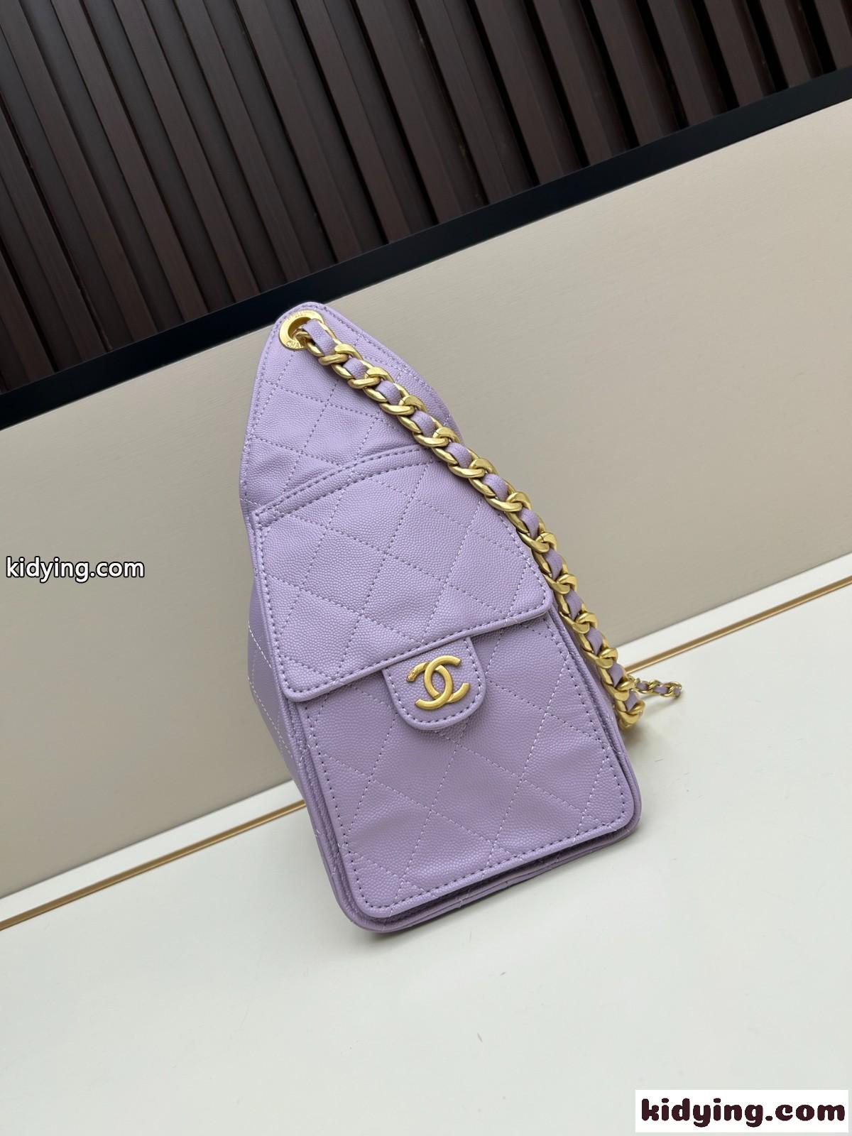 CHANEL25 ホーボーバッグ スモール シャネル バッグ コピー パープル-0