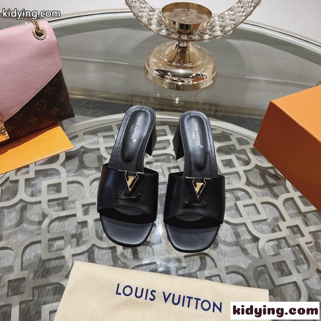 洗練された LV カプリ・ライン ミュール ルイヴィトン サンダル スーパーコピー ブラック-2