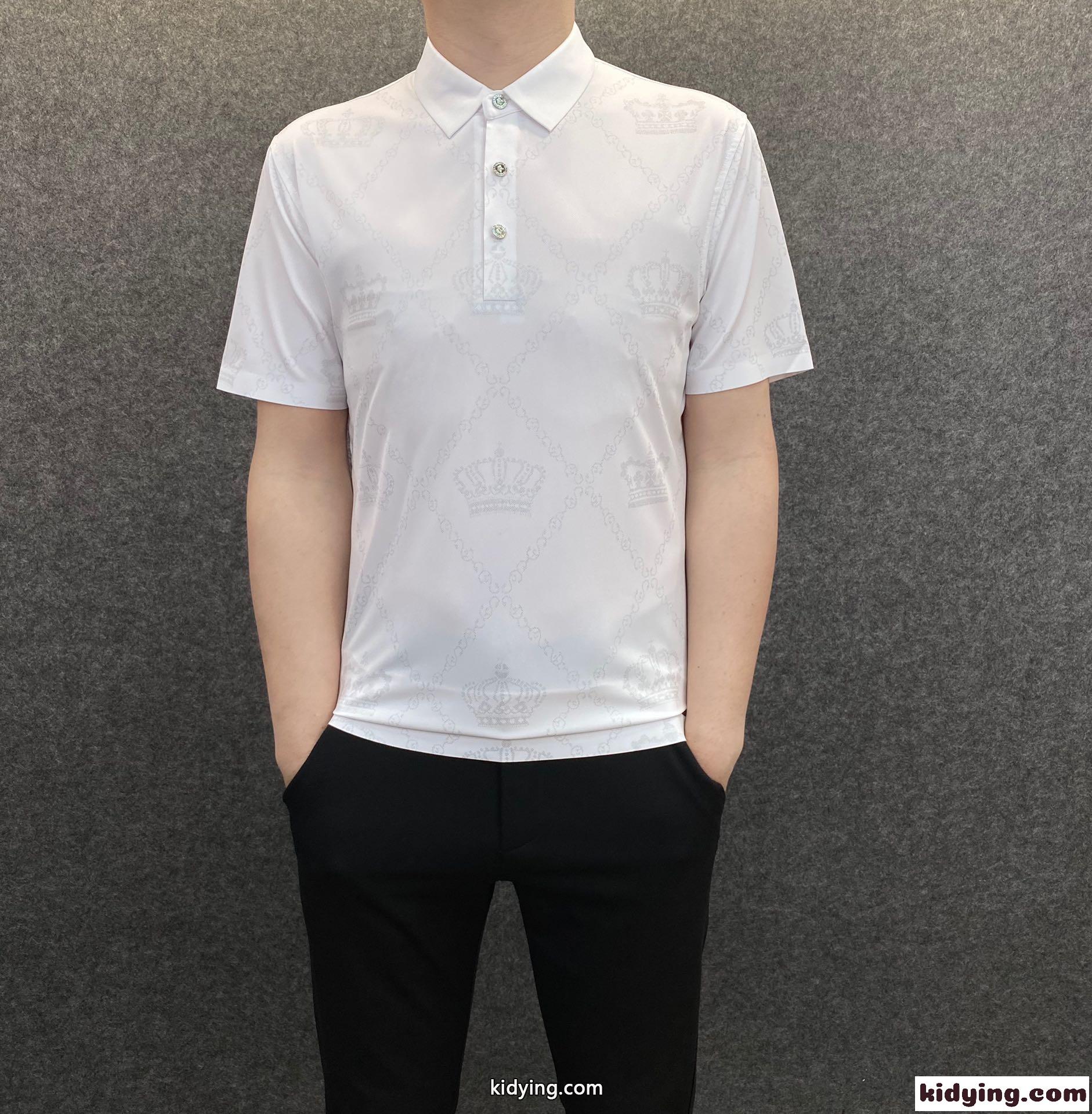着心地いい ポロシャツ カジュアル 春夏 新作 ドルチェ&ガッバーナ Tシャツ コピー 半袖 おしゃれ ホワイト ブラック-2