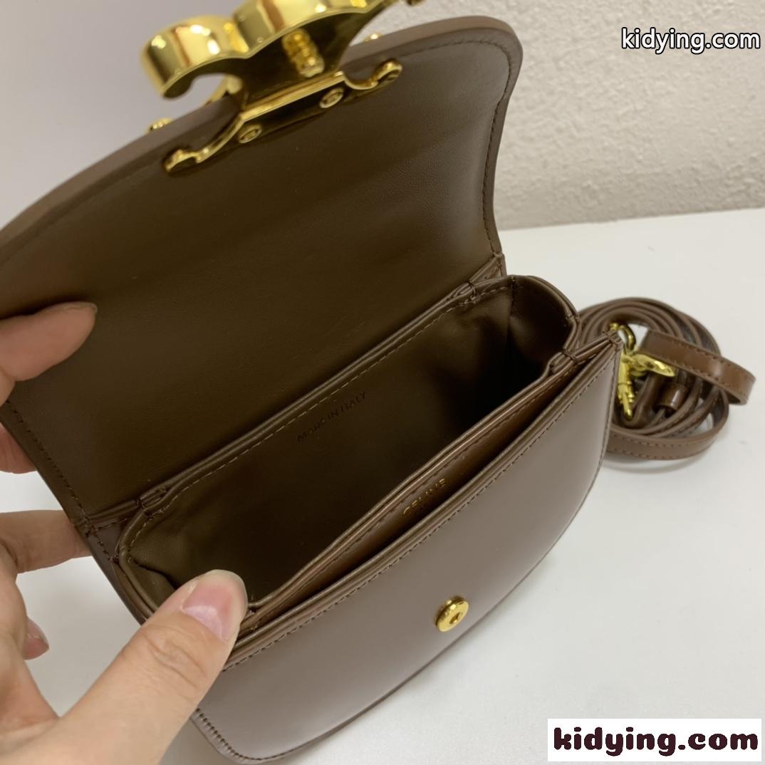 新作&ミニ ブザス トリオンフ カーフスキン セリーヌ バッグ コピー ショルダーバッグ ブラウン-1