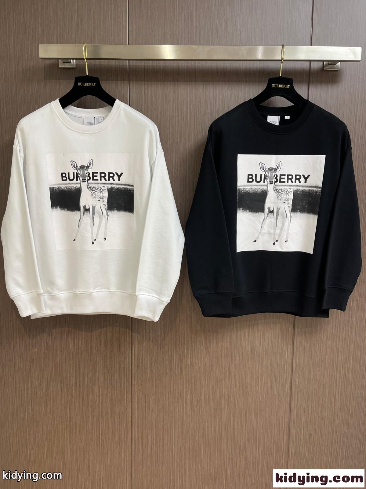 定番 プリント クルーネック コットン スウェットシャツ バーバリー Tシャツ コピー-0