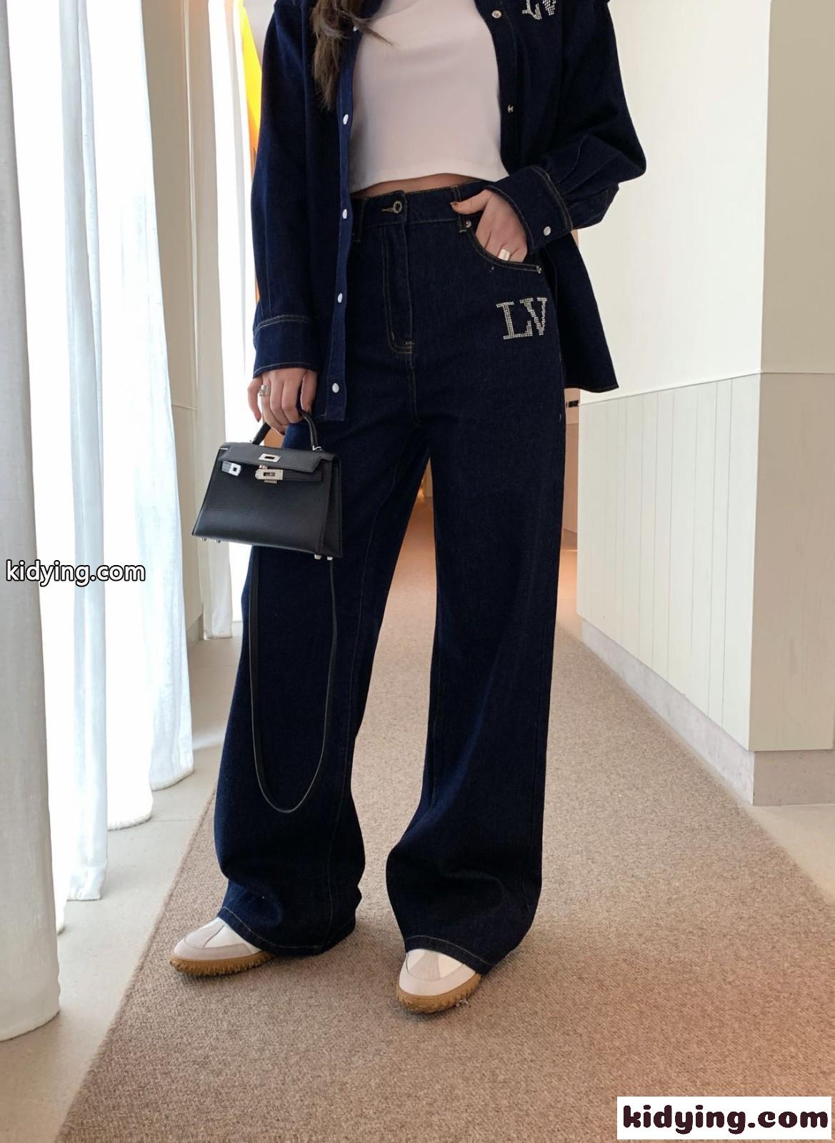 シンプル 合わせやすい デニムパンツ ルイ・ヴィトン ジーンズ コピー レディース-4