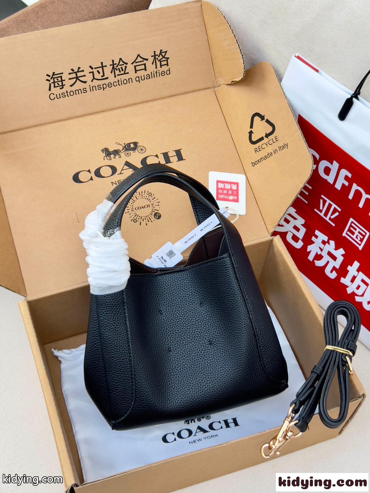 カジュアル グレインレザー コーチ バッグ スーパーコピー ショルダーバッグ ブラック-0