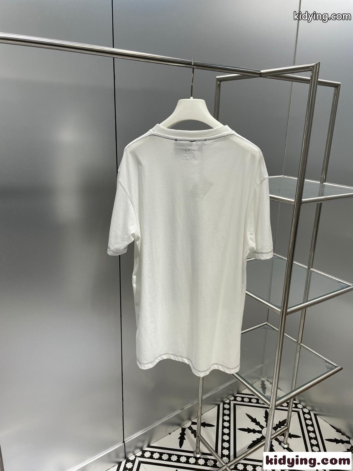 男女兼用 ゆったり ロエベ tシャツ コピー プリント カジュアル リラックス 着痩せ トップス-1