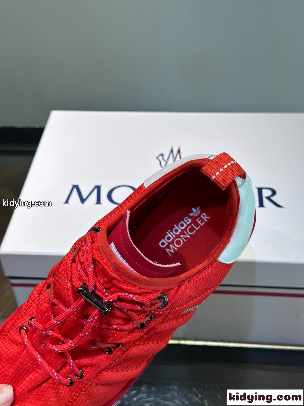 MONCLER X ADIDAS ナイロンスニーカー モンクレール スニーカー スーパーコピー レッド-2