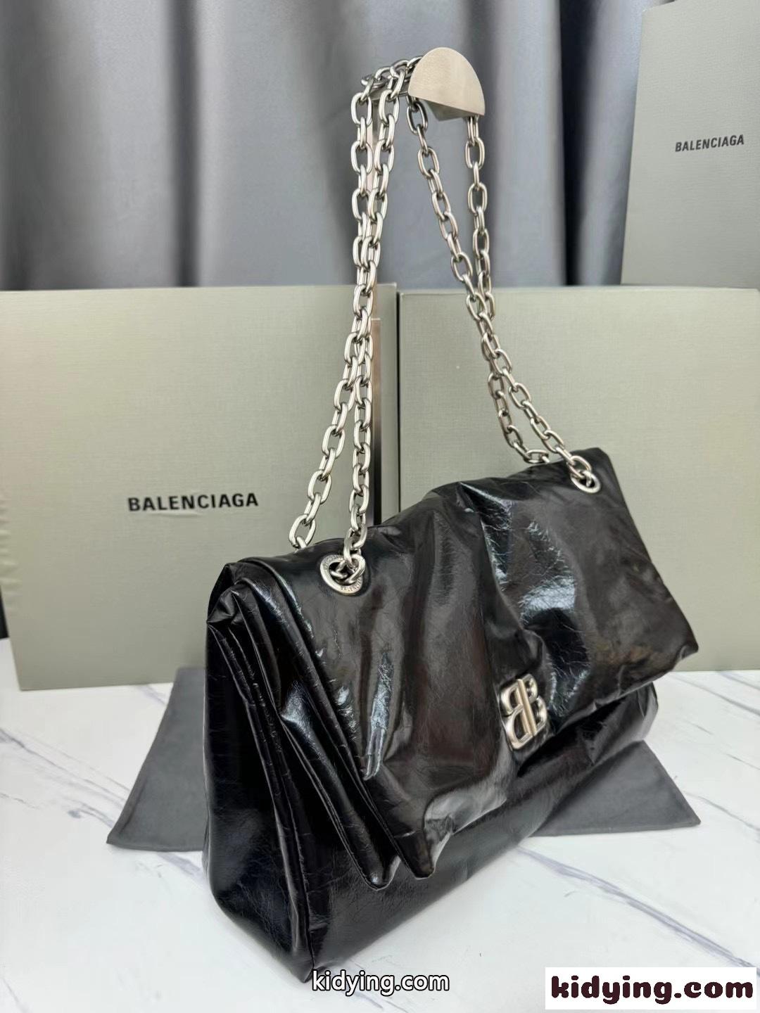 バレンシアガ レディース モナコ ミディアム チェーンバッグ スーパーコピー シルバー金具-2