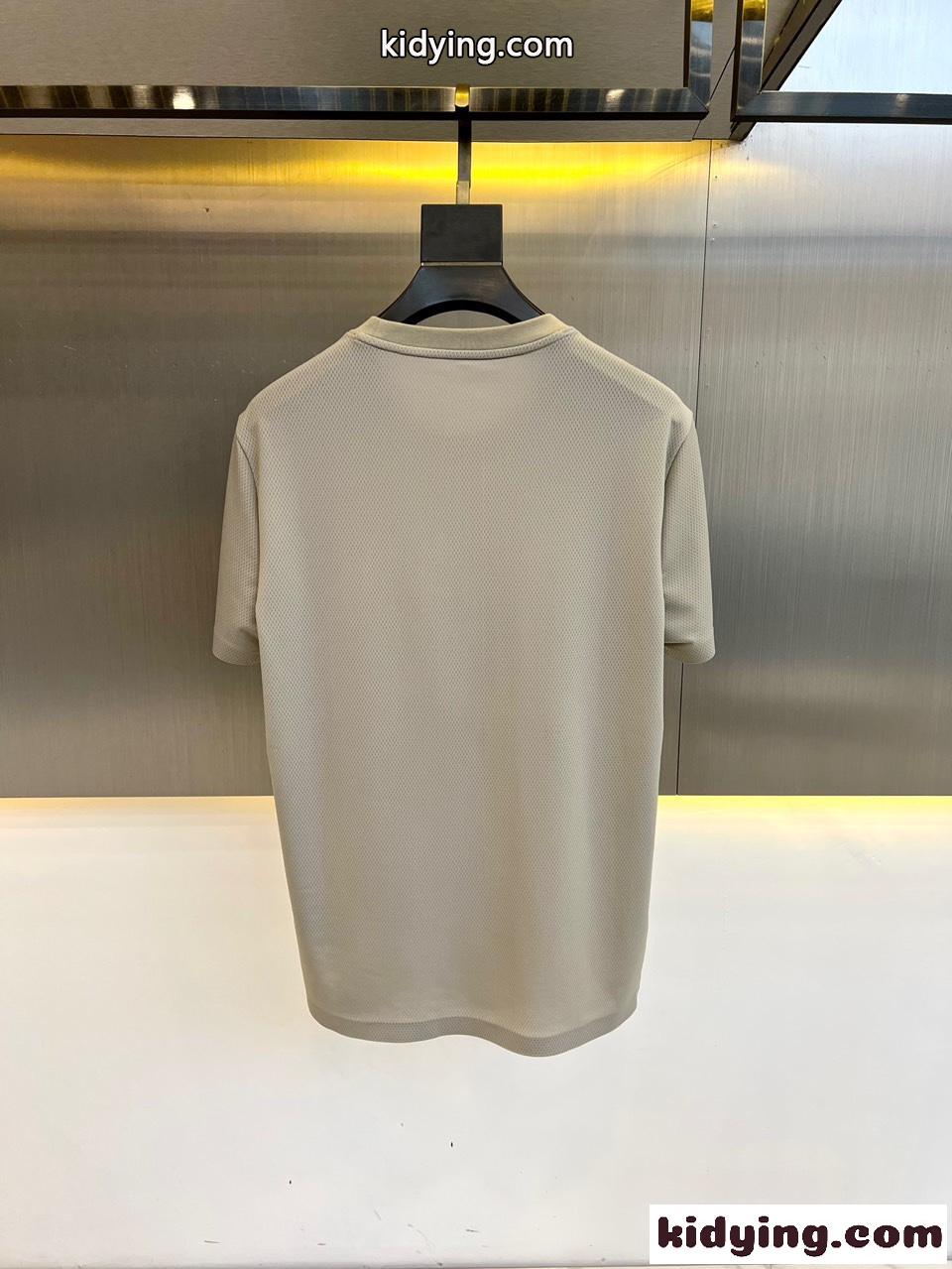 快適 ストレッチ アイスシルク エルメネジルド・ゼニア Tシャツ コピー-4