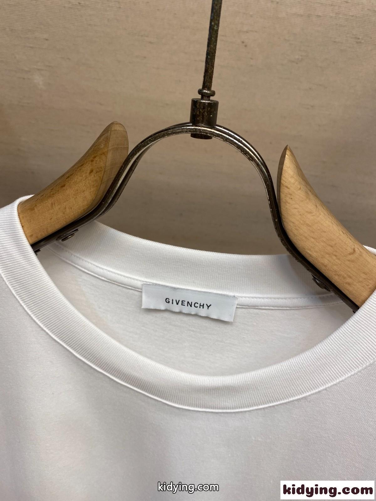 お洒落 バックロゴ ジバンシィ Tシャツ コピー 半袖Tシャツ コットン ホワイト-0