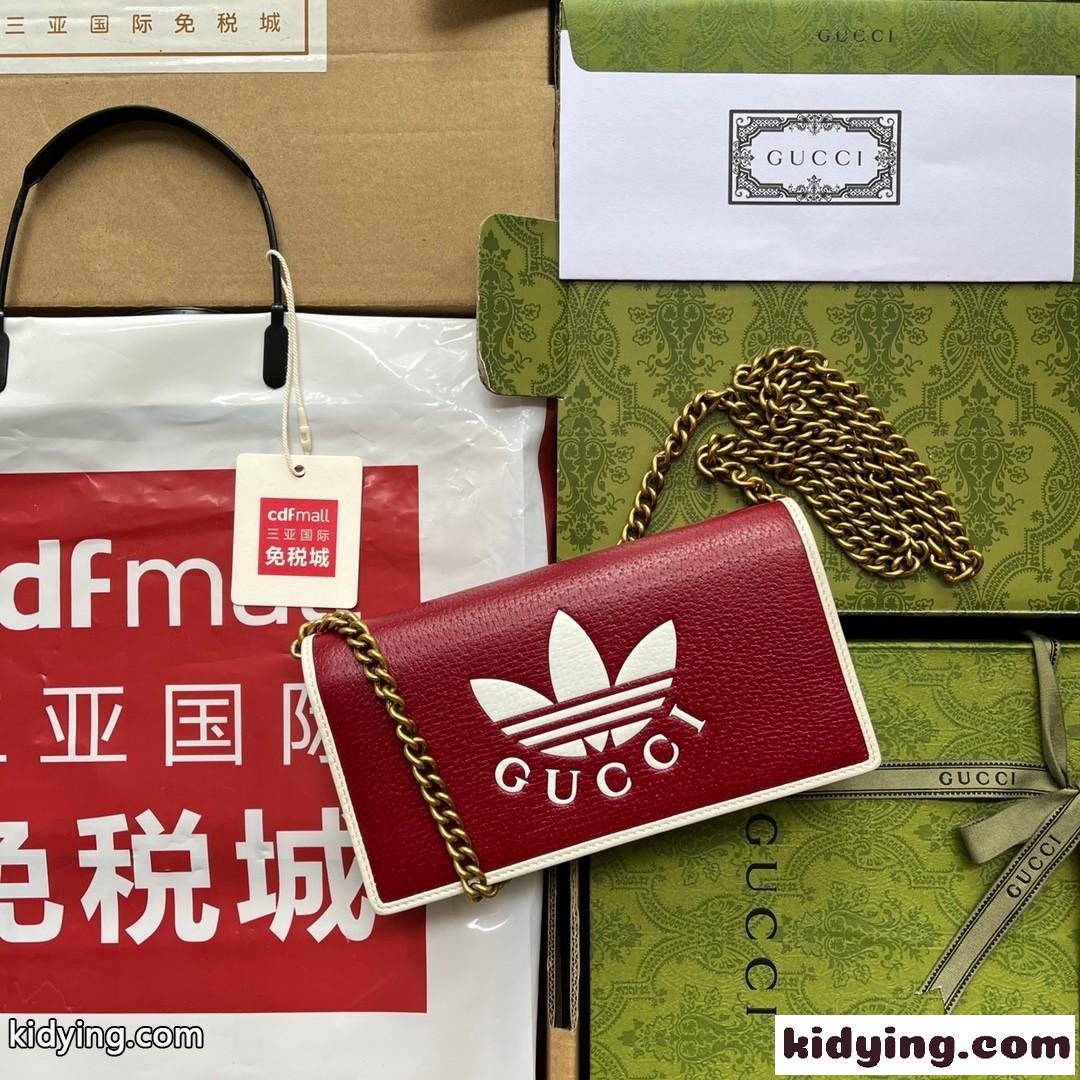 adidas x Gucci ロゴ ウォレット チェーンバック グッチ バッグ コピー 人気 レディース-0