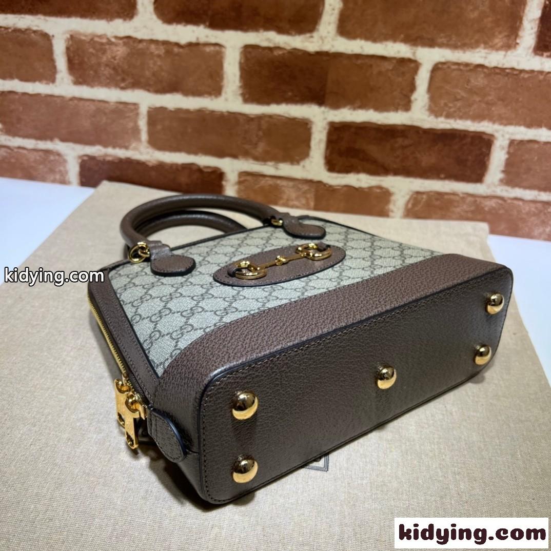 グッチ ホースビット 1955 スモール トップハンドルバッグ キャンバス&レザー グッチ バッグ レディース コピー-2