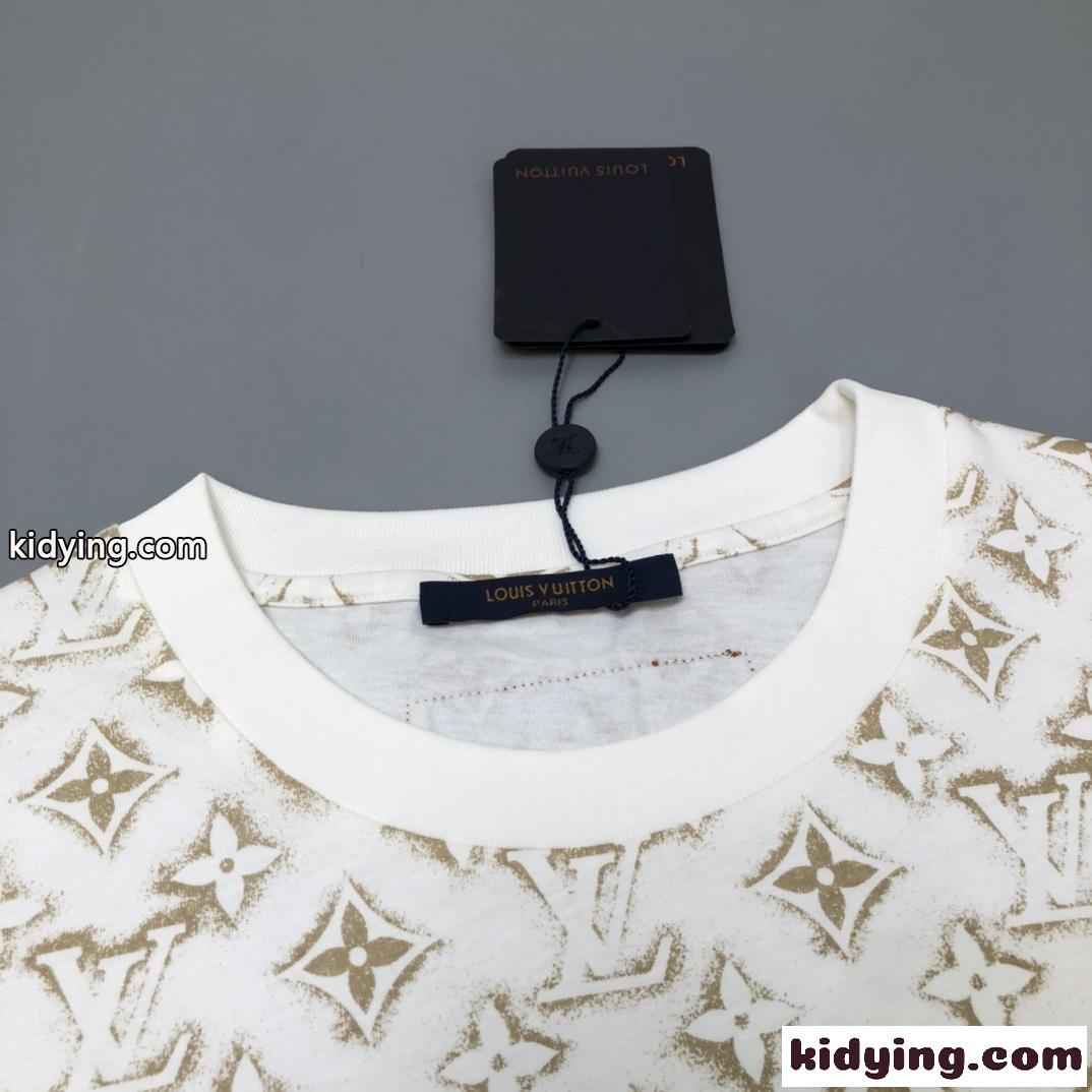 人気 快適 モノグラム コットン 半袖Tシャツ ルイ・ヴィトン Tシャツ コピー ユニセックス-2