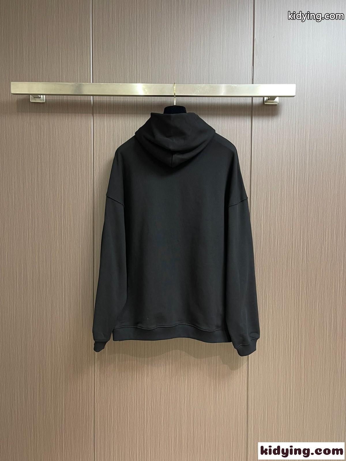 LO_VE HOODIE オーバーサイズ バレンシアガ パーカー コピー ユニセックス ブラック-1