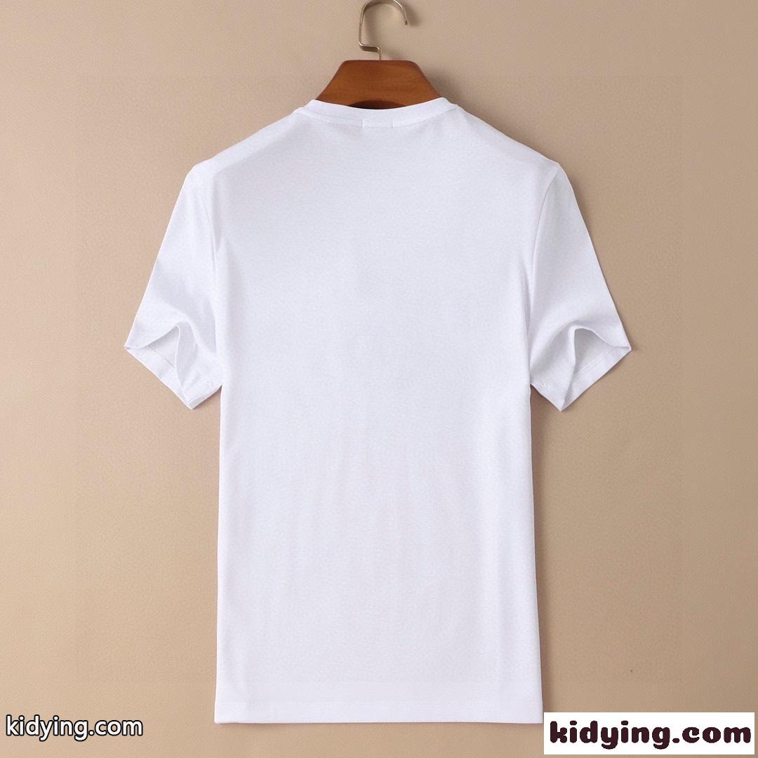 カジュアル ストリート おしゃれ バーバリー 半袖tシャツ コピー クルーネック ロゴ 快適 メンズ トップス-3