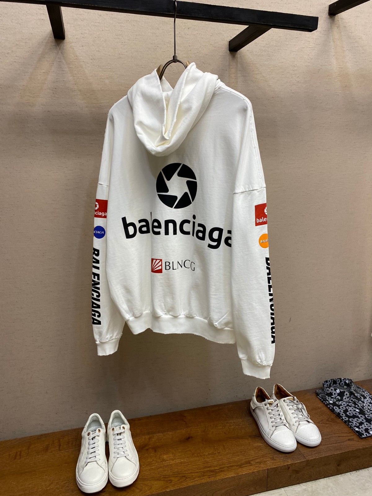 バレンシアガ TOP LEAGUE HOODIE オーバーサイズ コピー コットン パーカー-2