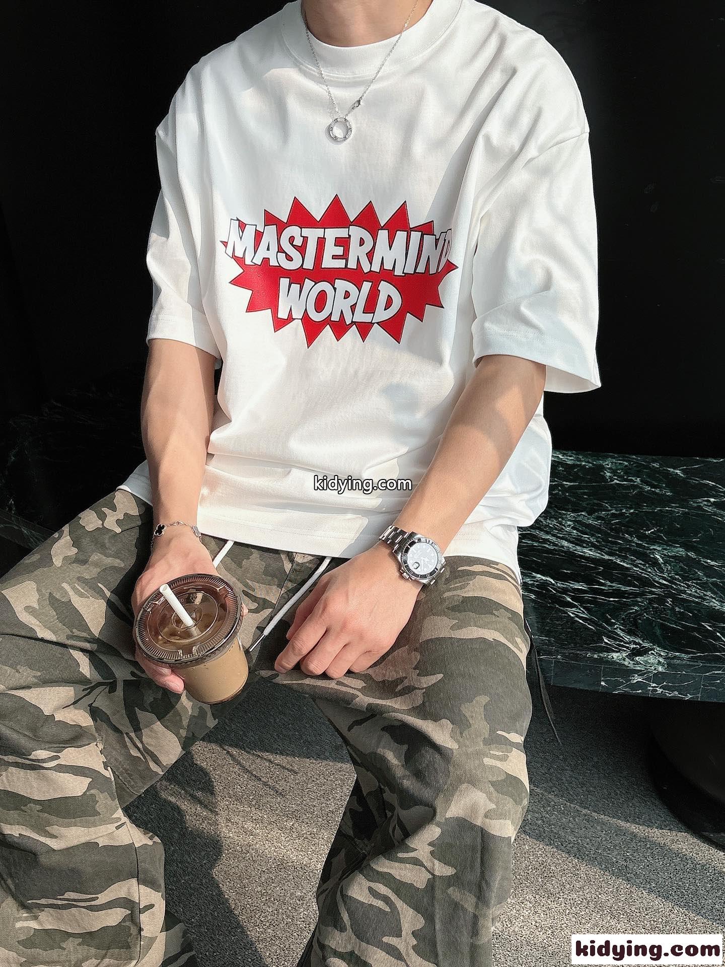 オーバーサイズ マスターマインド・ジャパン Tシャツ コピー コットン 半袖Tシャツ ホワイト-0
