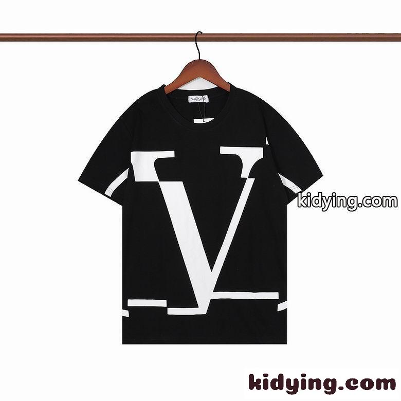 Vロゴ シグネチャー コットン クルーネック ヴァレンティノ Tシャツ コピー 半袖 定番 人気 カジュアル メンズ-1