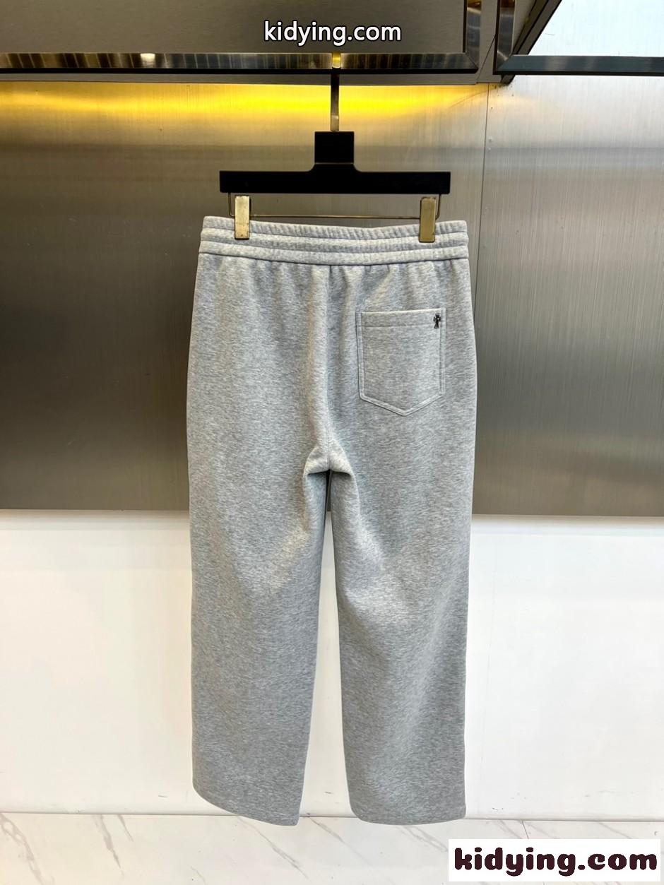 クロスパッチ 裏起毛 スウェットパンツ クロムハーツ パンツ 偽物 グレー-3