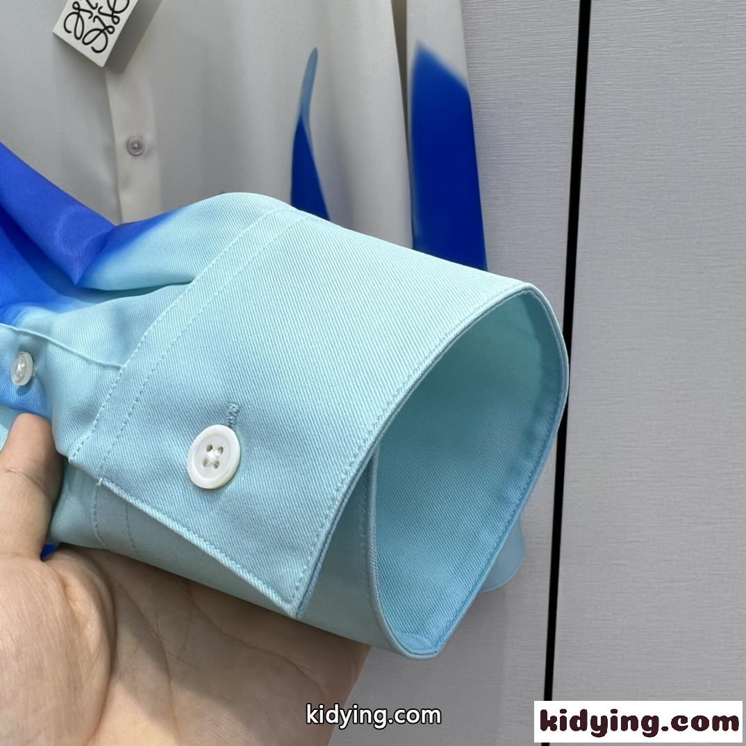 LOEWE x ハウルの動く城&カルシファー シルクシャツ ロエベ シャツ コピー ユニセックス-3