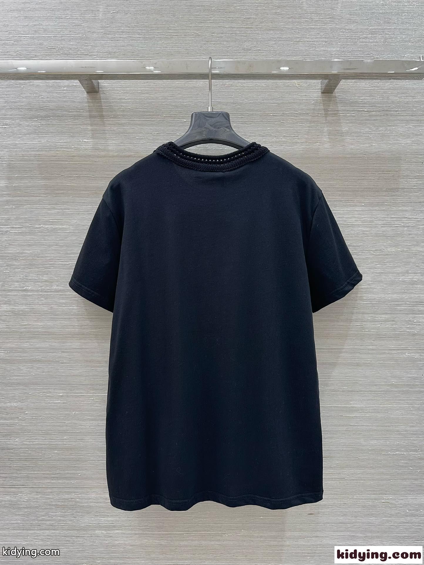 フェンミン お洒落 モンクレール Tシャツ スーパーコピー コットン 半袖Tシャツ ブラック-4