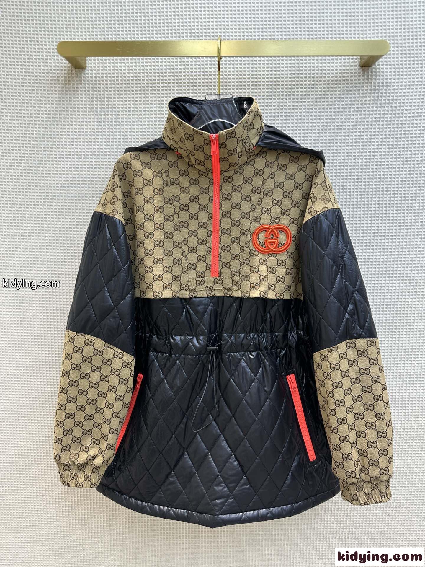 GGキャンバス＆ナイロン ジップジャケット グッチ ジャケット 偽物-0