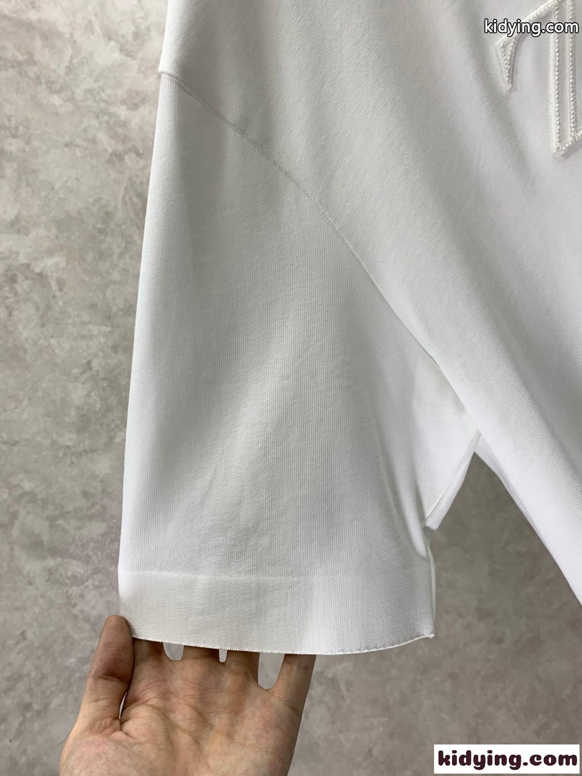 シンプル ゆったり ロゴ クルーネック エルメネジルド・ゼニア Tシャツ コピー メンズ 半袖Tシャツ-4