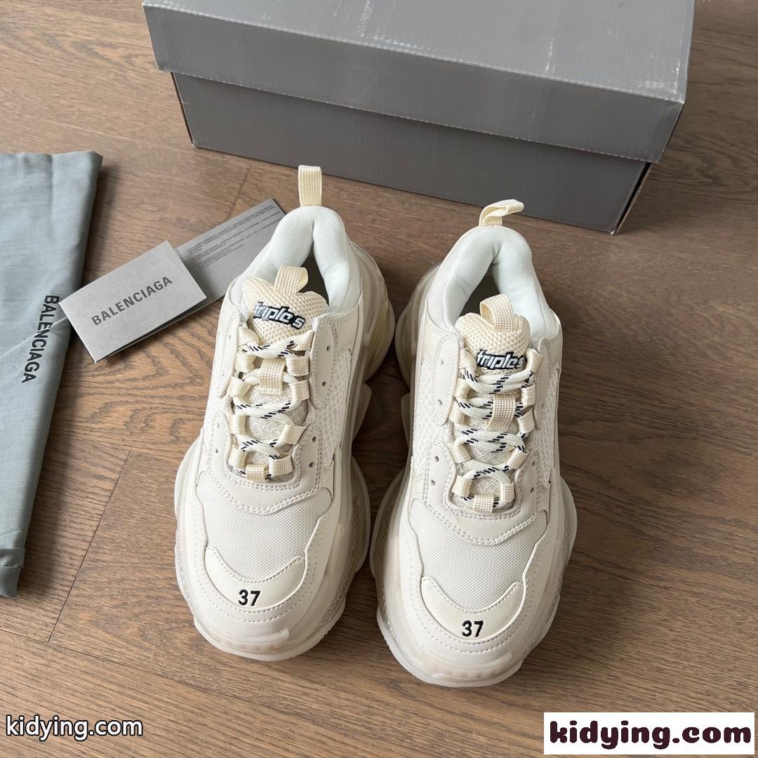 人気 軽量 Triple S Clear Sole バレンシアガ スニーカー スーパーコピー ホワイト-1
