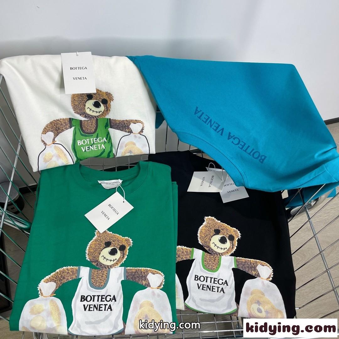 4色あり 可愛い プリント ゆったり 体型カバー ボッテガヴェネタ tシャツ コピー 半袖 レディース カジュアル トップス-1