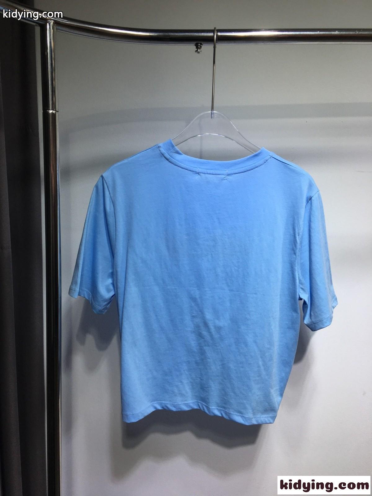 セーフティー ピン ロゴ 半袖Tシャツ ヴェルサーチェ Tシャツ コピー ライトブルー-0