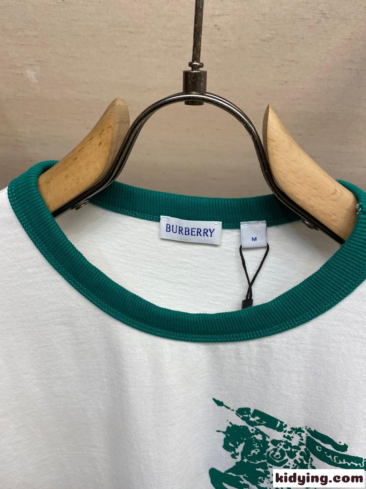 バーバリー 半袖Tシャツ コピー おしゃれ コットンク ルーネック Tシャツ-2