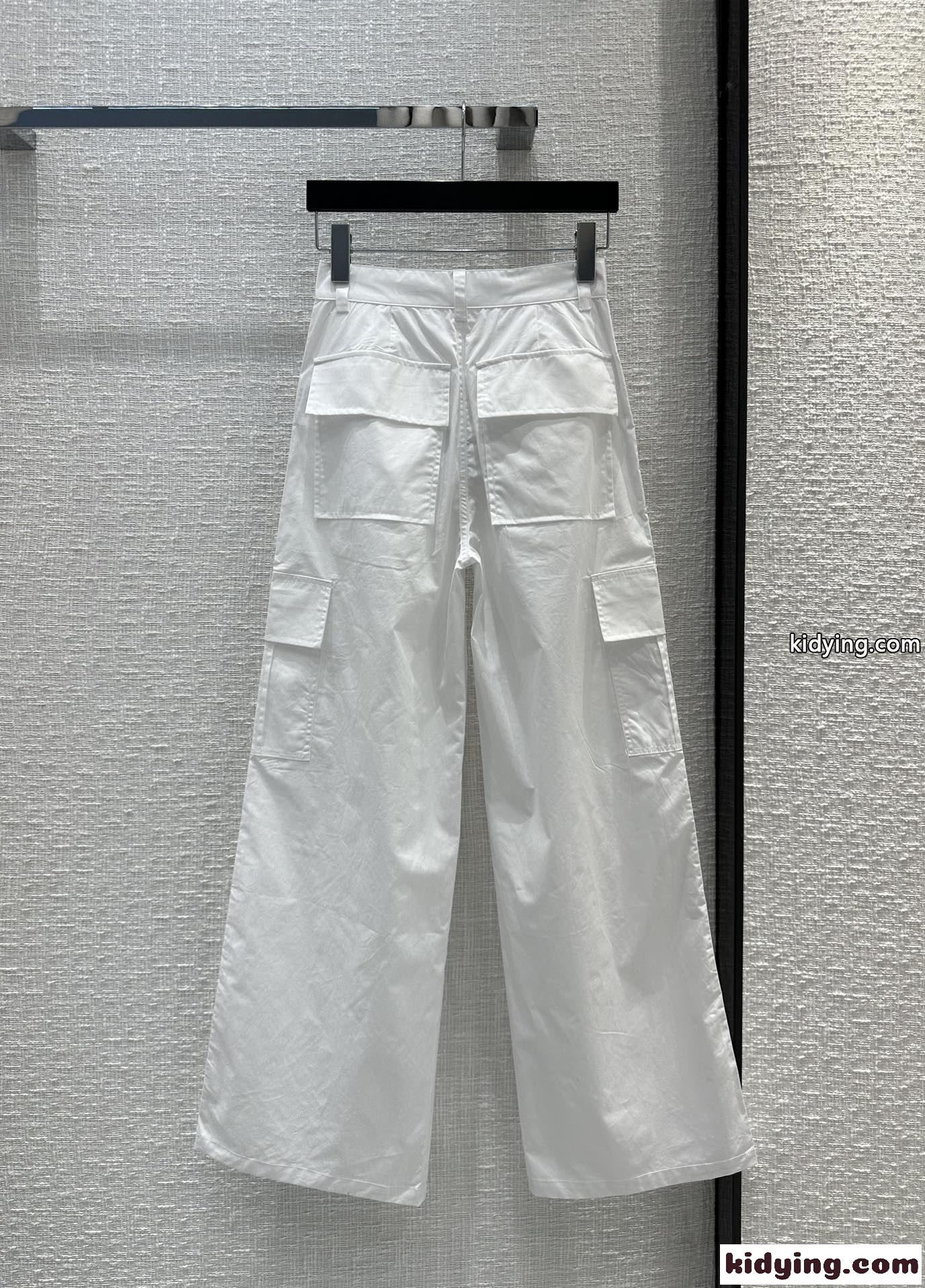 カジュアル リラックス カーゴパンツ アレキサンダーワング パンツ コピー ホワイト-4