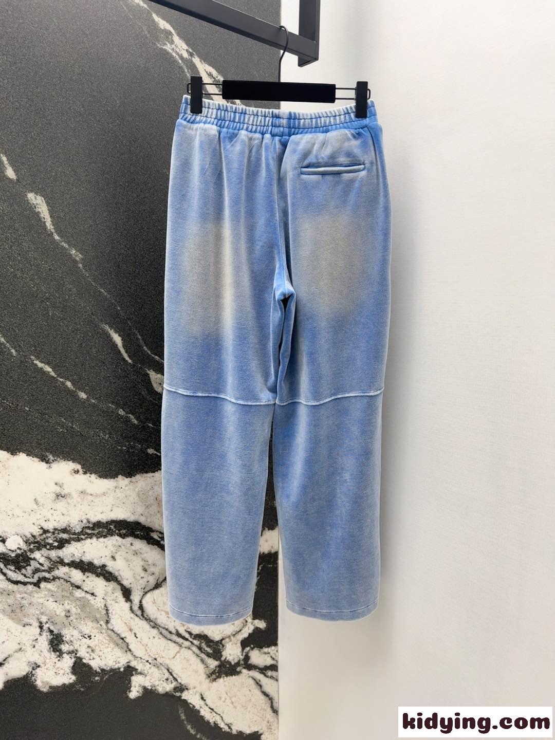 カジュアル 合わせやすい スウェットパンツ アレキサンダーワング パンツ コピー ブルー-3