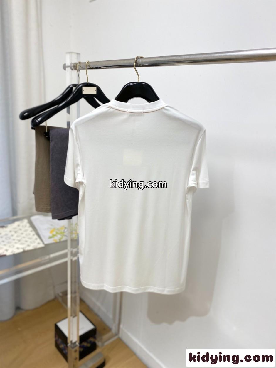 エルメス Tシャツ 偽物 カジュアル お洒落 ロゴ 半袖Tシャツ ホワイト-4
