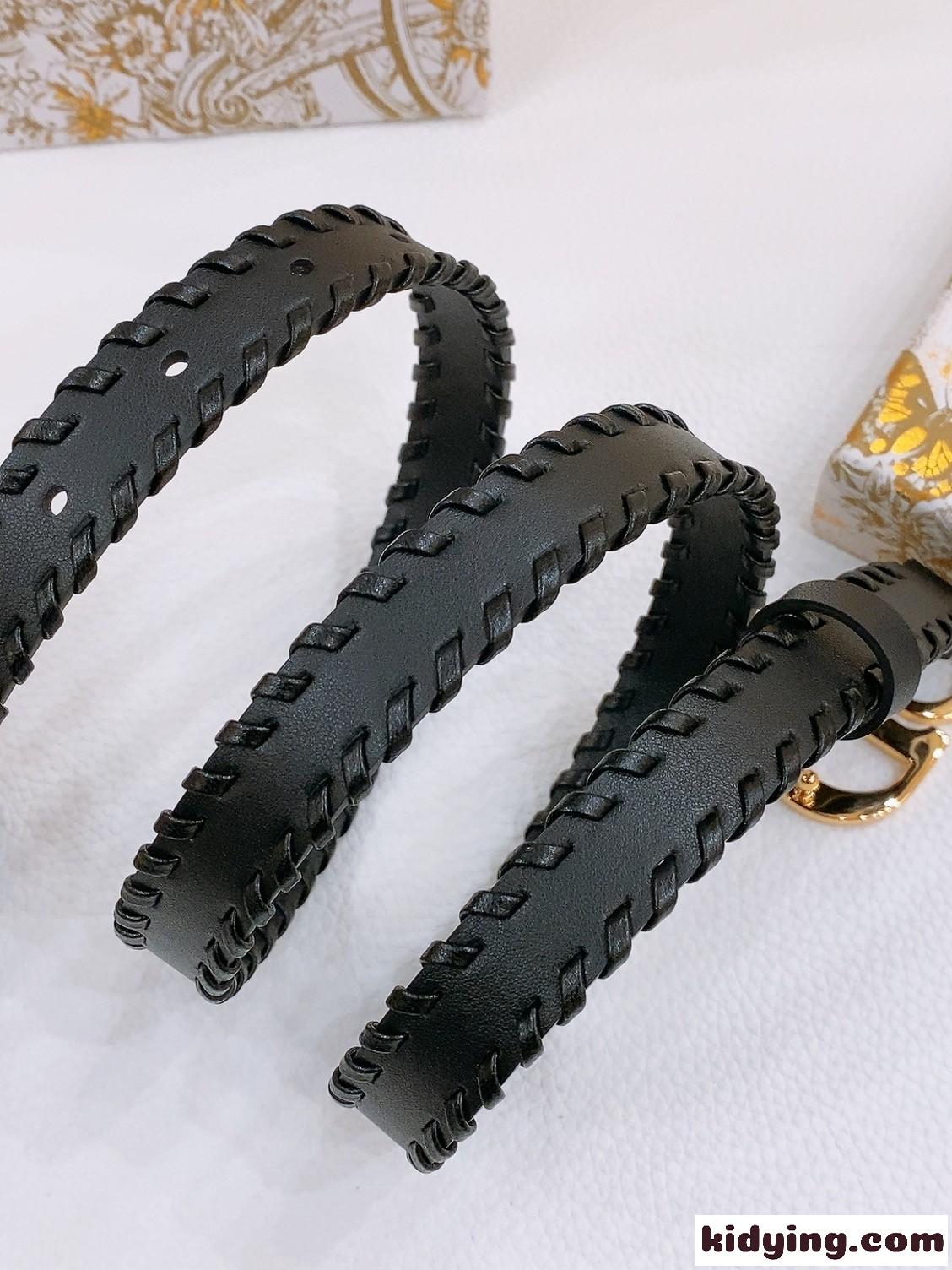 お洒落 20mm 合わせやすい Saddle ベルト クリスチャン・ディオール コピー ブラック-3